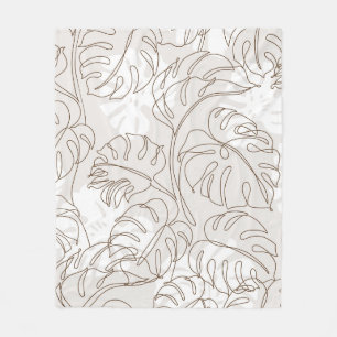 Couverture Polaire L'art botanique minimal sans couture motif. m trop