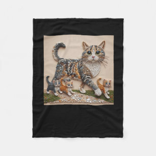 Couverture Polaire L'Art D'Organiser Des Roches En Forme De Chat S
