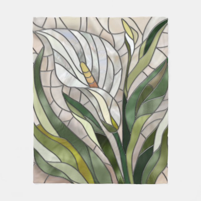 Couverture Polaire L'art mosaïque de Calla Lily (Devant)