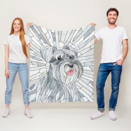 Couverture Polaire L'art mosaïque de Schnauzer miniature