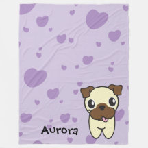 L'aurore très mignonne le carlin Purple Heart