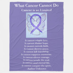 Couverture Polaire Lavande Sensibilisation Ruban Cancer Ange Couvertu