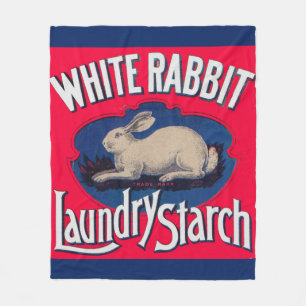 Couverture Polaire Lave-lapin blanc étiquette d'amidon