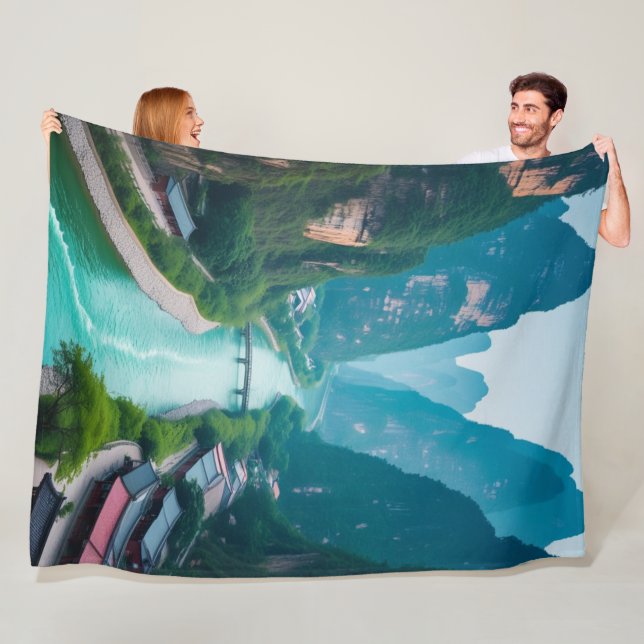 Couverture Polaire L'avènement de la nature - Paysage de la rivière P (En situation)