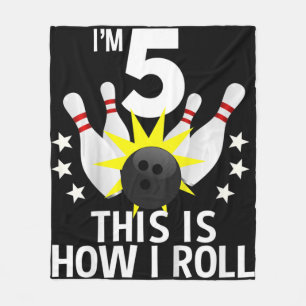 Couverture Polaire Le 5 Year Old Bowling Birthday
