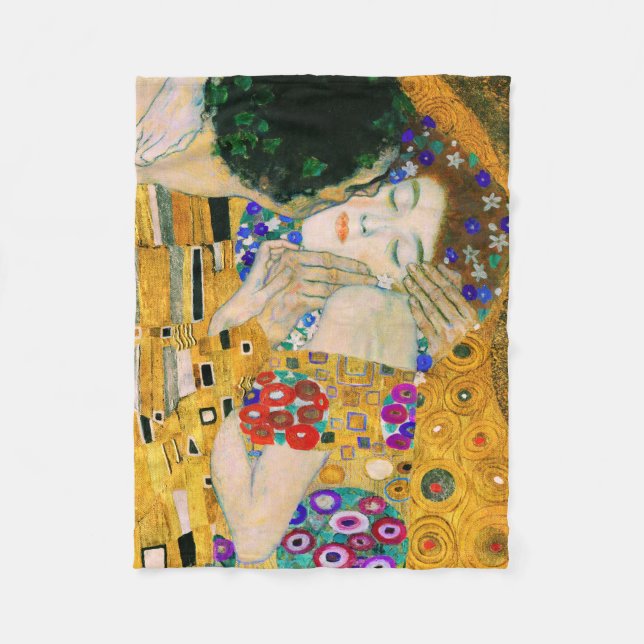 Couverture Polaire Le Baiser de Gustav Klimt (Devant)
