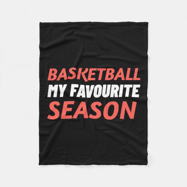 Couverture Polaire Le Basket Est Ma Saison Préférée (Devant)