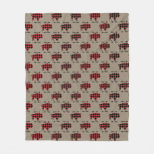 Couverture Polaire Le bison de Buffalo plaqué sur Tan Motif