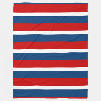 Couverture Polaire Le blanc rouge et le bleu à trois bandes de la cou