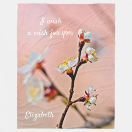 Couverture Polaire Le charme des fleurs japonaises d'abricot