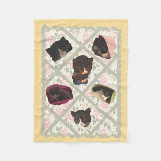 Couverture Polaire Le chat, chats de Kitty autoguident la maison (Devant)
