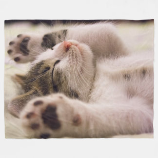 Couverture Polaire Le chat de sommeil tondent la couverture, 60" x80