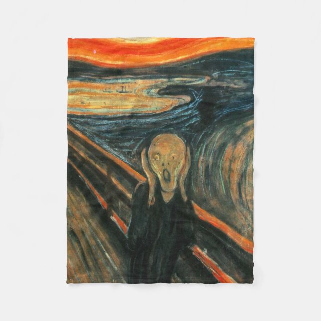 Couverture Polaire Le cri Edvard Munch Art Expressionniste Moderne (Devant)