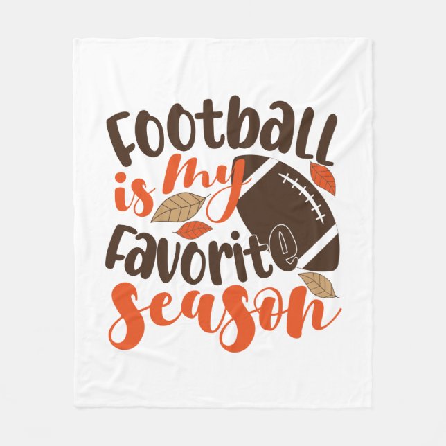 Couverture Polaire Le football est ma saison préférée (Devant)