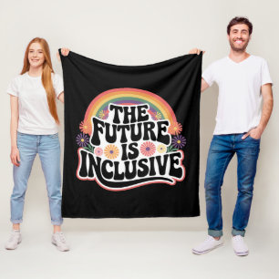 Couverture Polaire Le Futur est Drapeau Arc-en-ciel LGBTQ Inclusif Ga