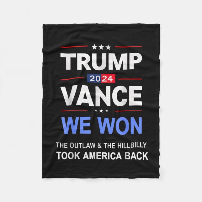 Couverture Polaire Le Gagnant Trump Vance Nous Avons Remporté Le Jeu  (Devant)