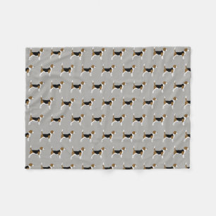 Couverture Polaire Le gris de beagles de motif de l'amant mignon de