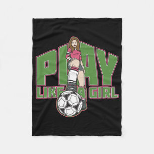 Couverture Polaire Le jeu aiment un football de fille