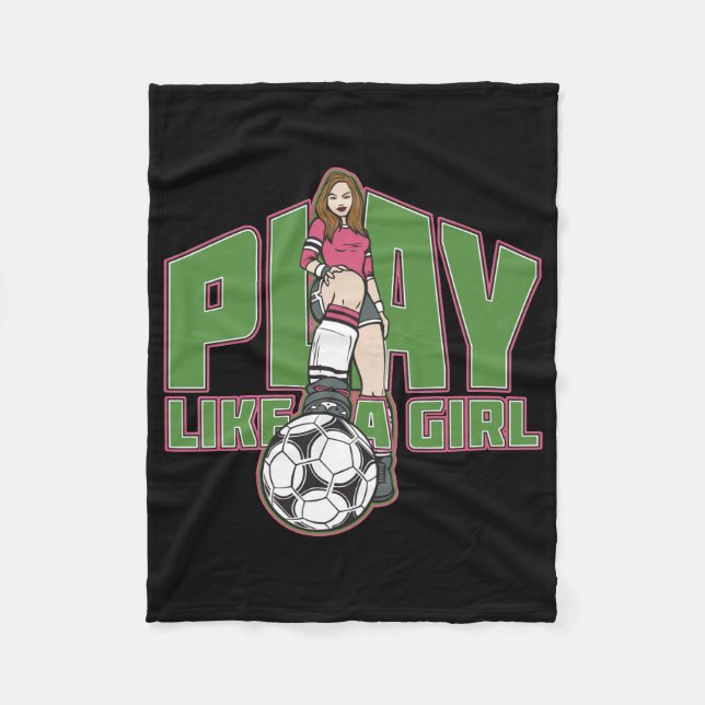Couverture Polaire Le jeu aiment un football de fille (Devant)