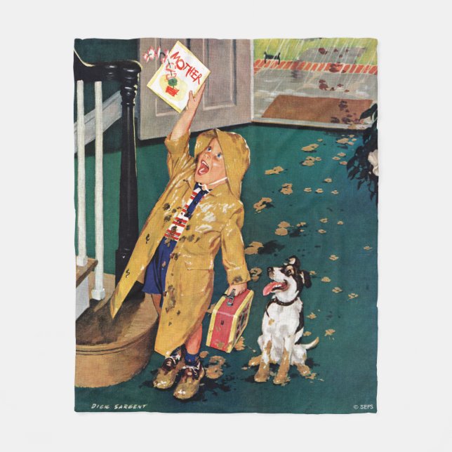 Couverture Polaire Le jour de mère heureux (Devant)