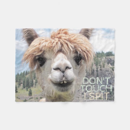 Couverture Polaire Le Lama Drole D Alpaga Ne Me Touchent Pas Crachent Zazzle Ch