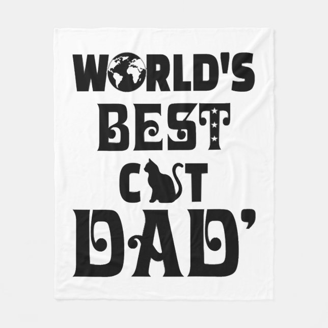 Couverture Polaire Le meilleur papa de chat du monde (Devant)