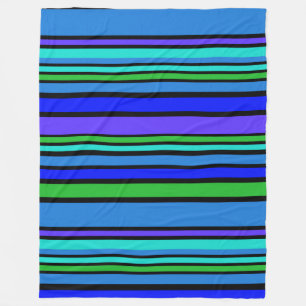 Couverture Polaire Le motif de rayures de la BG a coloré IV + votre