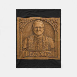 Couverture Polaire Le Pape Leo Xiv _ Carving en bois