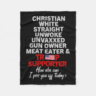 Couverture Polaire Le partisan de Trump Christian White Stright Unwok