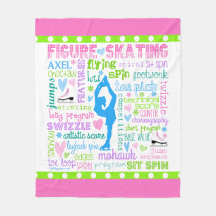 Couverture Polaire Le patineur artistique en pastel exprime la