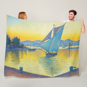 Couverture Polaire Le port au coucher du soleil, Signac