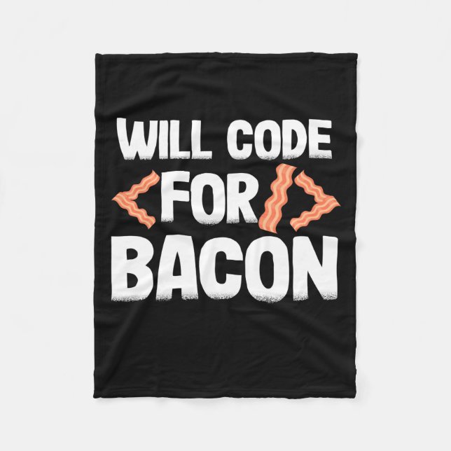 Couverture Polaire Le Programmeur Va Code Pour Bacon (Devant)