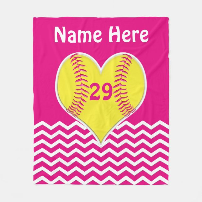 Couverture Polaire Le rose mignon, Chevron A PERSONNALISÉ la (Devant)