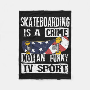 Couverture Polaire Le skateboard est un crime, pas moi le skateur