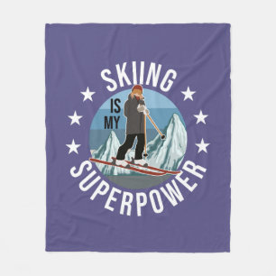 Couverture Polaire Le Ski Est Ma Superpuissance