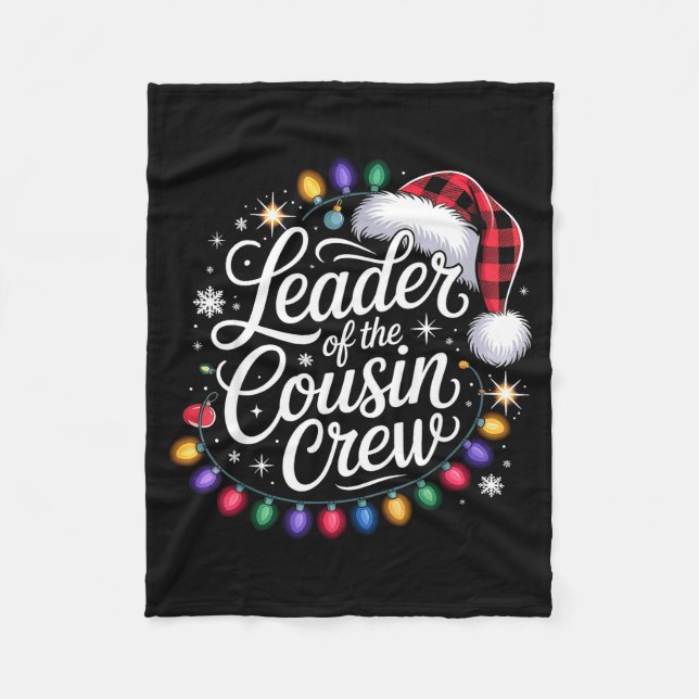 Couverture Polaire Leader Of The Cousin Crew Xmas Lights Red Plaid Sa (Devant)