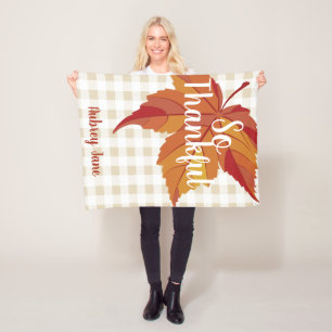 Couverture Polaire Leaf d'automne et le premier Thanksgiving du bébé
