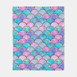 Couverture Polaire L'échelle de poisson de sirène vague motif japonai
