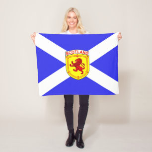 Couverture Polaire L'Ecosse, lion effréné, drapeau antique de
