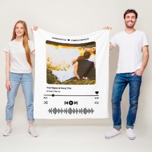 Couverture Polaire Lecteur de musique de chanson spéciale nom personn