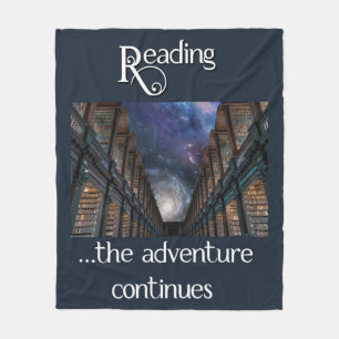 Couverture Polaire Lecture ...l'aventure continue Fleece Blanket
