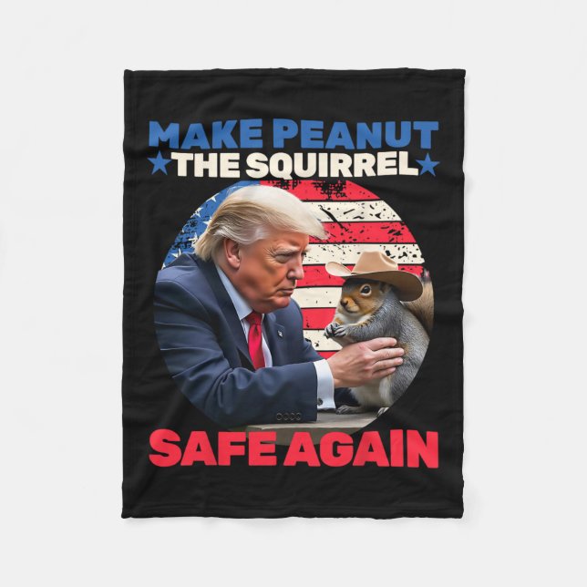 Couverture Polaire L'écureuil Trump sécurise à nouveau l'écureuil d'a (Devant)