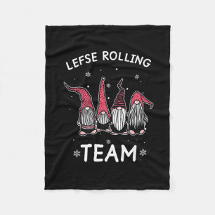 Couverture Polaire Lefse Rolling Team God Jul Gnome Dons Noël P