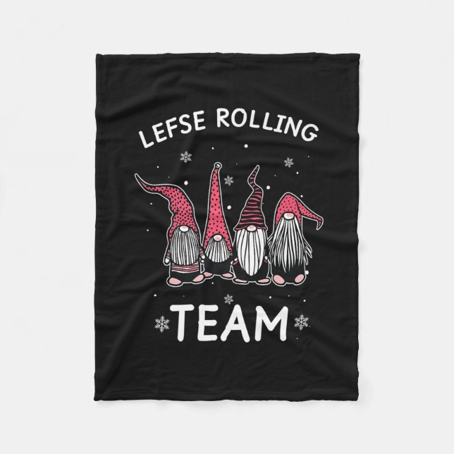 Couverture Polaire Lefse Rolling Team God Jul Gnome Dons Noël P (Devant)