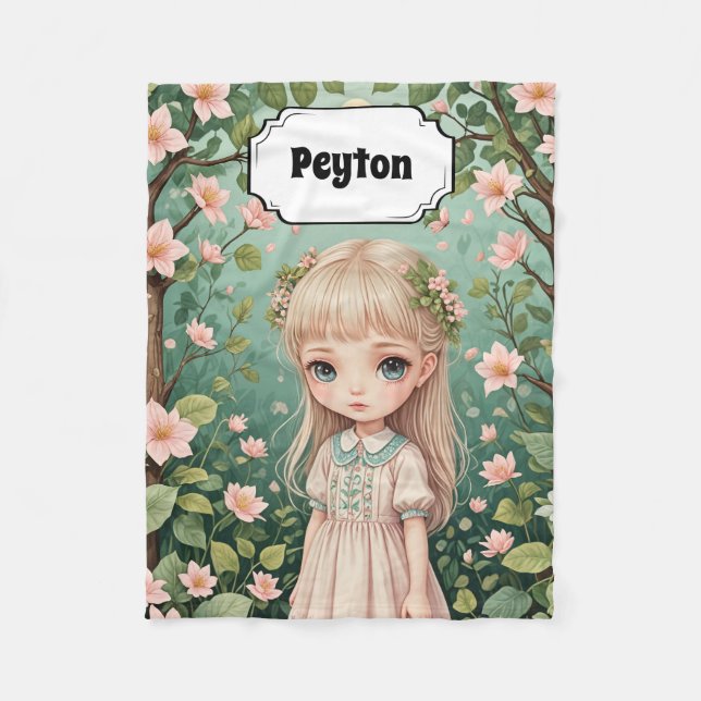Couverture Polaire L'Embrace de Blossom personnalisée (Devant)
