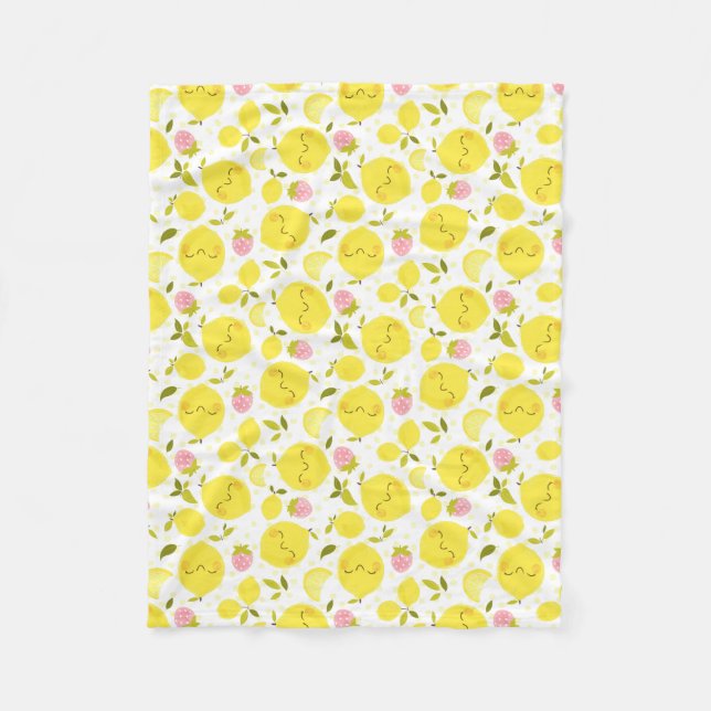 Couverture Polaire Lemon blanc de fraise (Devant)