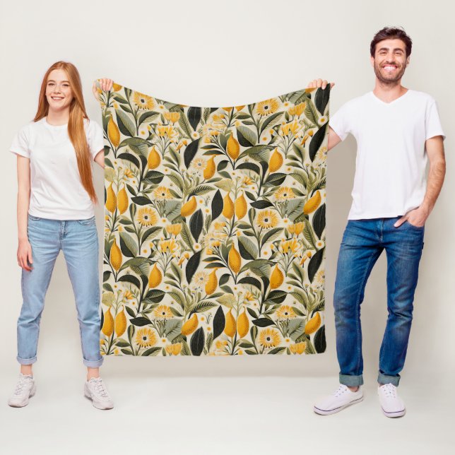 Couverture Polaire Lemon Botanical Grove (En situation)