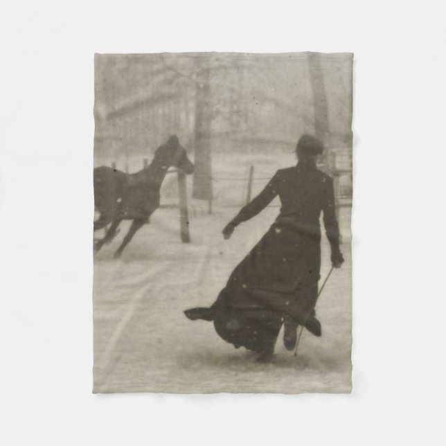 Couverture Polaire L'Entraîneur De Cheval Par Felix Thiollier 1899 (Devant)