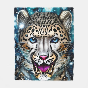 Couverture Polaire Leopard des neiges à vapeur