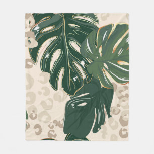 Couverture Polaire Leopard motif, poster de animal design transparent
